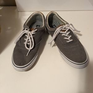 Sperry Top-Siders Gray Striper Sneaker, Size 9.5M